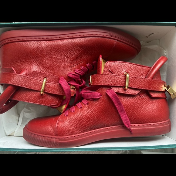 COPY - 🗣Buscemi red 👺leather hi tops ‼️ - Picture 7 of 9